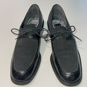 STUART WEITZMAN (EUC) Women’s Black Laced Calf & Tweed Gatsby, 1.5” Heel, Size 7